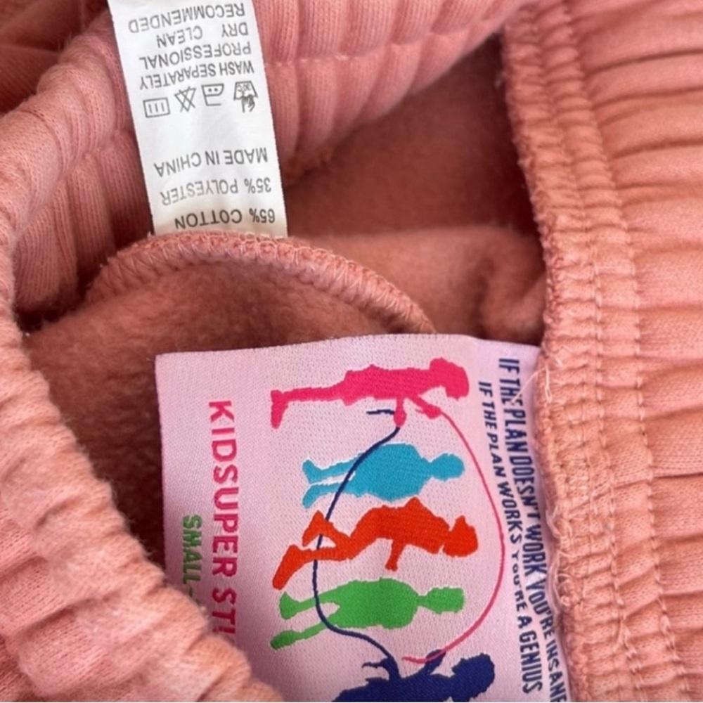 KidSuper Studios Logo Pink Sweatshirt and Sweatpants, with Embroidered Motif - Picture 3 of 16